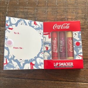 NIB Lip Smacker Coca-Cola Holiday Gift Set 3 Pieces